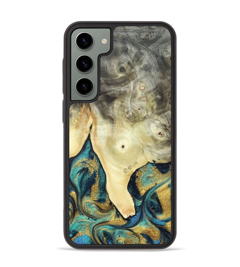 Galaxy S23 Plus Wood Phone Case - Tawnya (Teal & Gold, 820653)