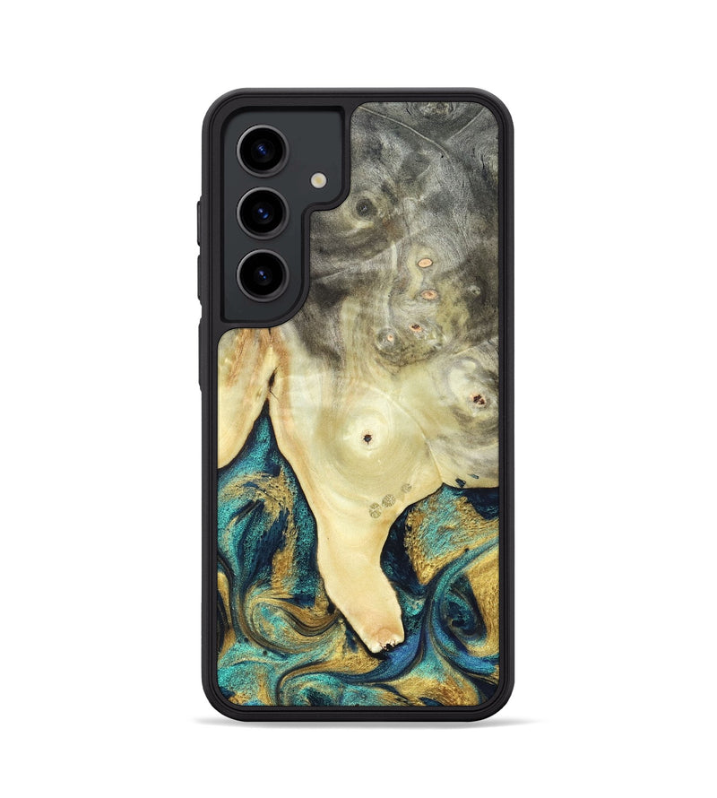 Galaxy S24 Wood Phone Case - Tawnya (Teal & Gold, 820653)