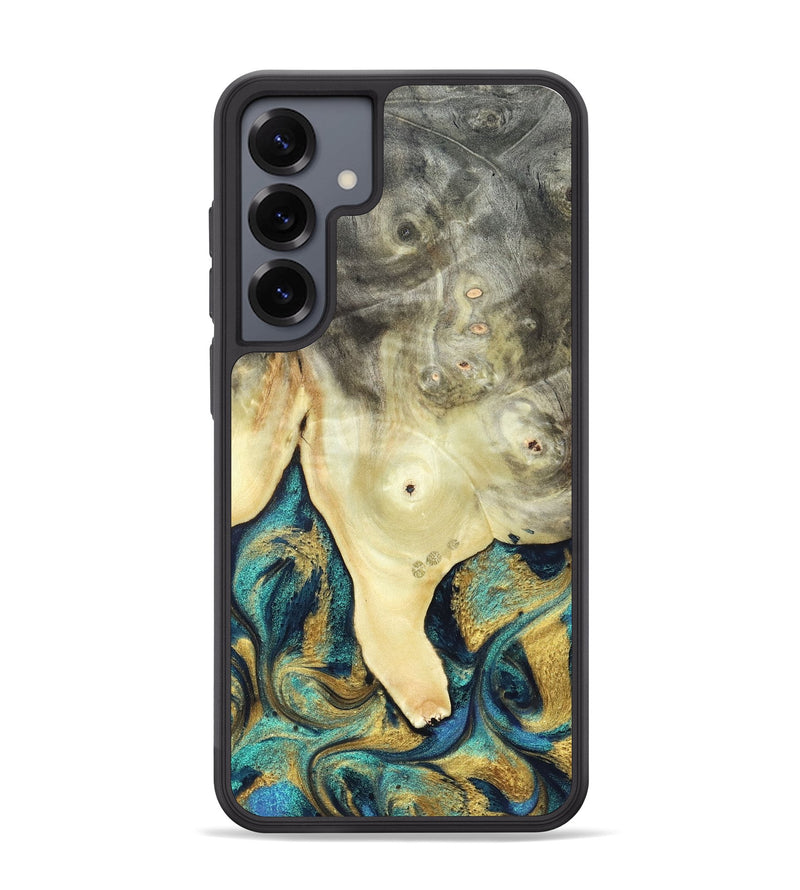 Galaxy S25 Plus Wood Phone Case - Tawnya (Teal & Gold, 820653)