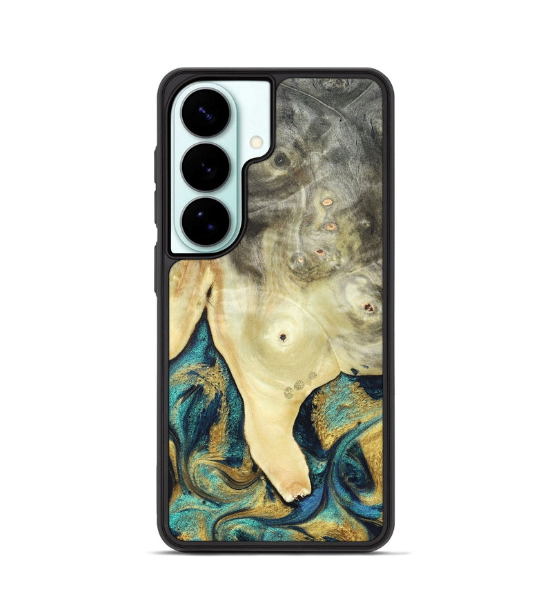 Galaxy S26 Wood Phone Case - Tawnya (Teal & Gold, 820653)
