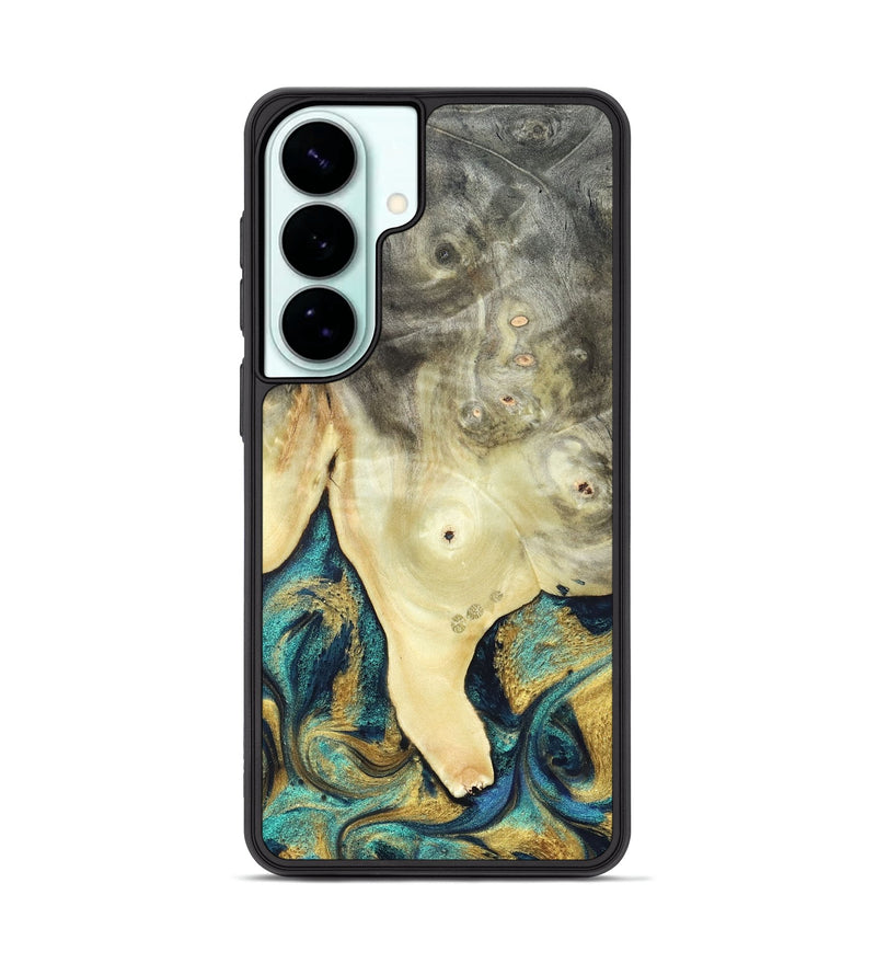 Galaxy S26 Plus Wood Phone Case - Tawnya (Teal & Gold, 820653)