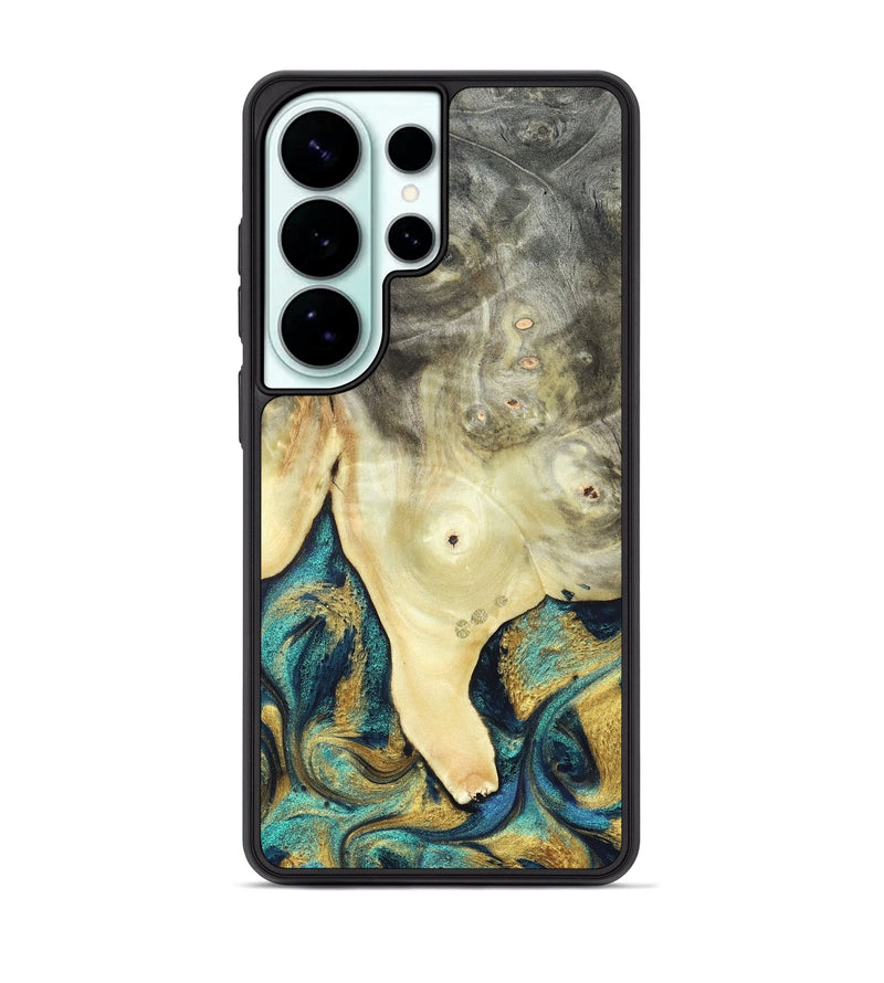Galaxy S26 Ultra Wood Phone Case - Tawnya (Teal & Gold, 820653)