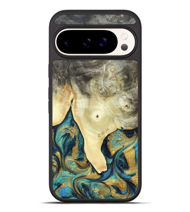 Pixel 10 Pro XL Wood Phone Case - Tawnya (Teal & Gold, 820653)
