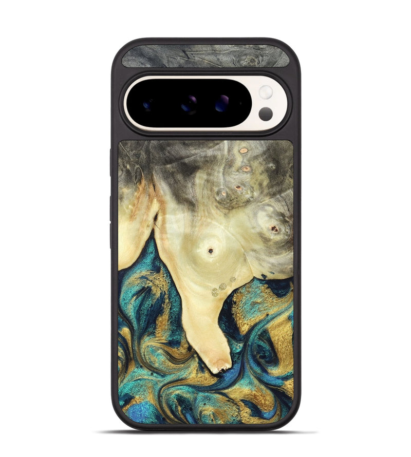 Pixel 9 Wood Phone Case - Tawnya (Teal & Gold, 820653)