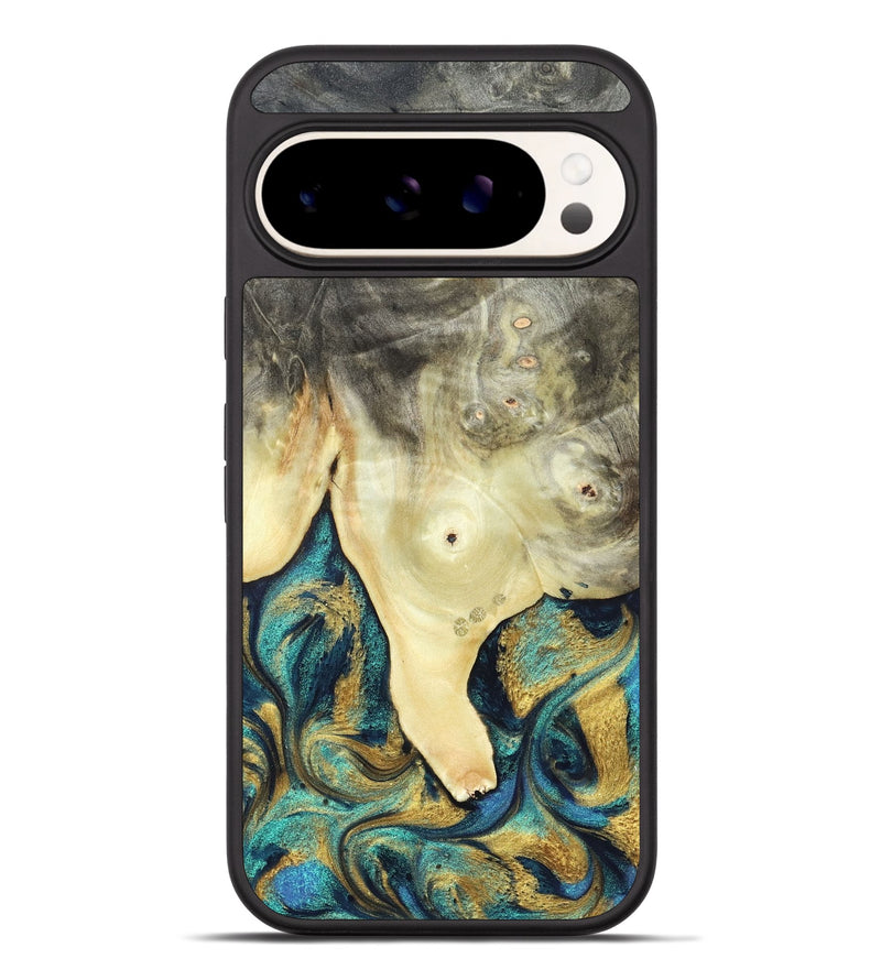 Pixel 9 Pro XL Wood Phone Case - Tawnya (Teal & Gold, 820653)