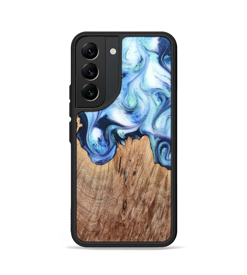 Galaxy S22 Wood Phone Case - Jonna (Blue, 820665)