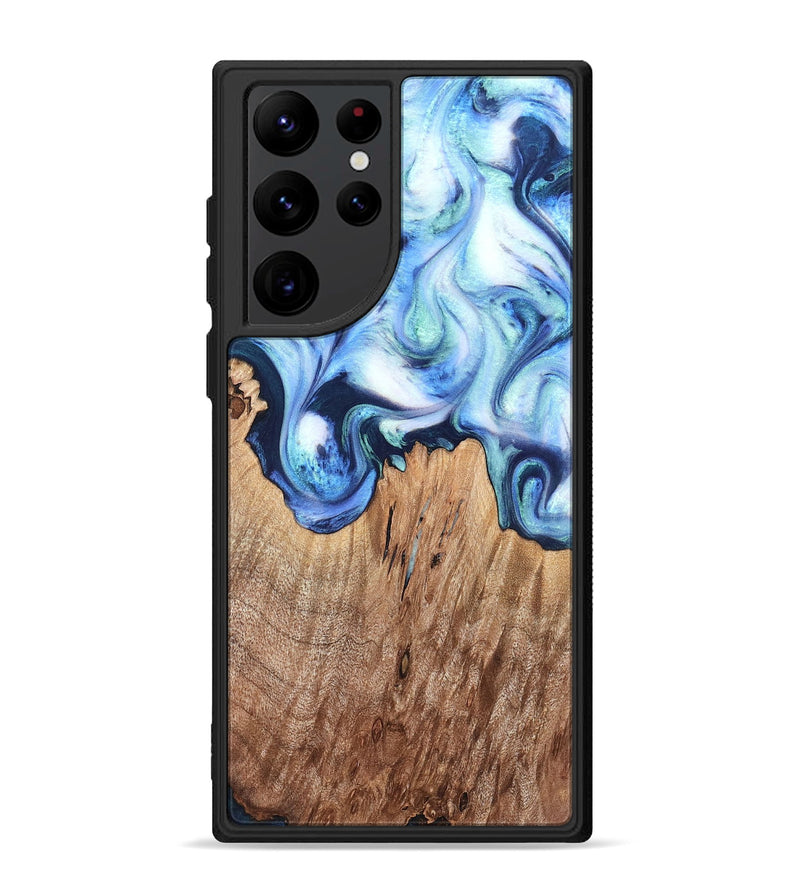 Galaxy S22 Ultra Wood Phone Case - Jonna (Blue, 820665)