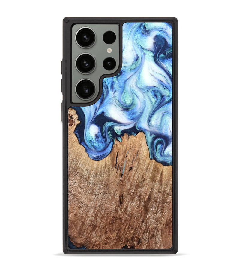 Galaxy S23 Ultra Wood Phone Case - Jonna (Blue, 820665)
