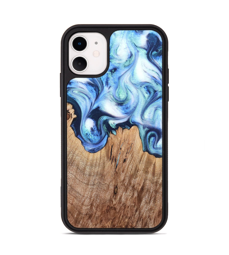 iPhone 11 Wood Phone Case - Jonna (Blue, 820665)