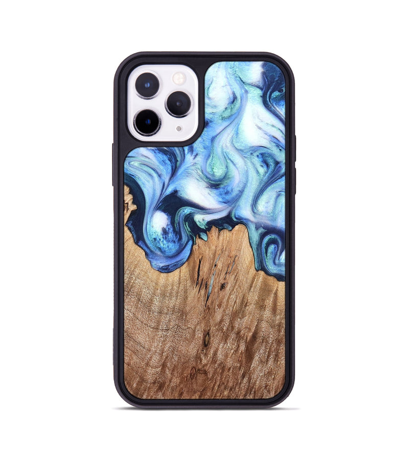 iPhone 11 Pro Wood Phone Case - Jonna (Blue, 820665)