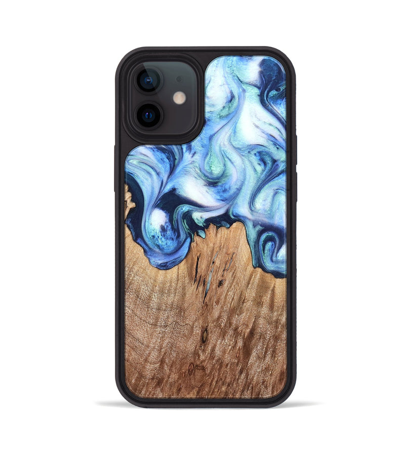 iPhone 12 Wood Phone Case - Jonna (Blue, 820665)
