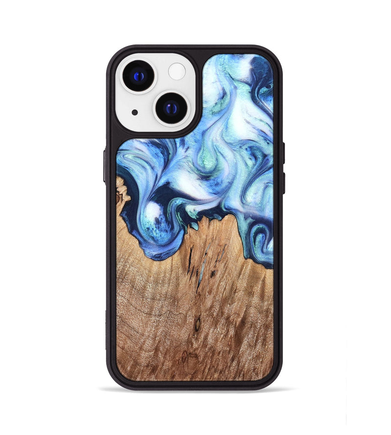 iPhone 13 Wood Phone Case - Jonna (Blue, 820665)