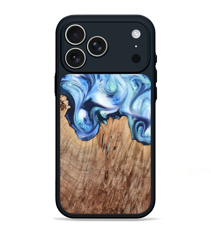 iPhone 17 Pro Max Wood Phone Case - Jonna (Blue, 820665)