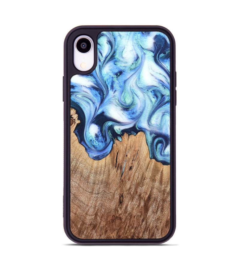 iPhone Xr Wood Phone Case - Jonna (Blue, 820665)