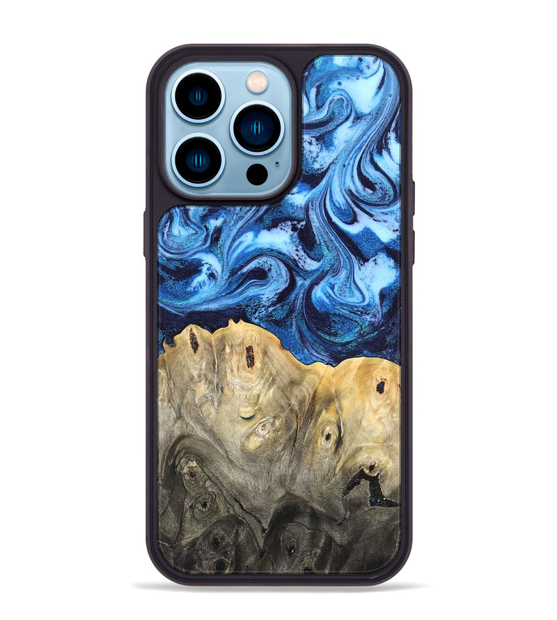 iPhone 14 Pro Max Wood Phone Case - Normand (Blue, 820668)