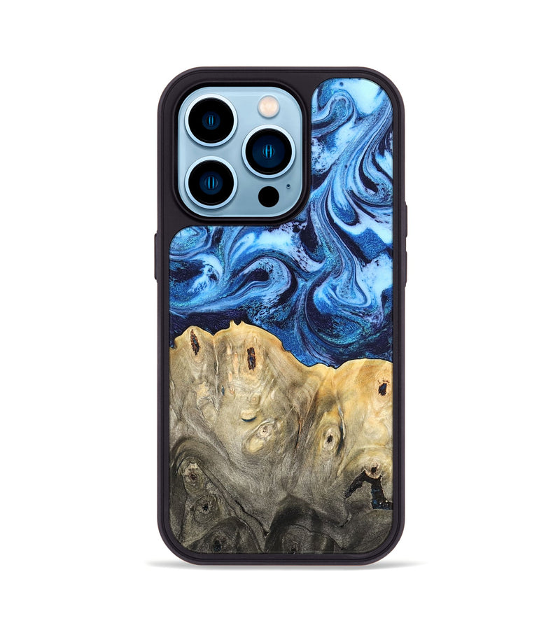 iPhone 14 Pro Wood Phone Case - Normand (Blue, 820668)