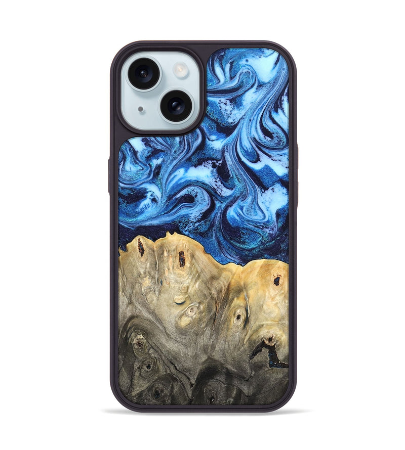 iPhone 15 Wood Phone Case - Normand (Blue, 820668)