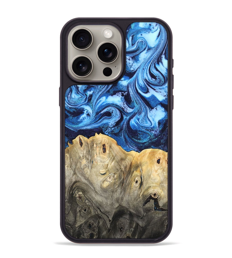 iPhone 15 Pro Max Wood Phone Case - Normand (Blue, 820668)