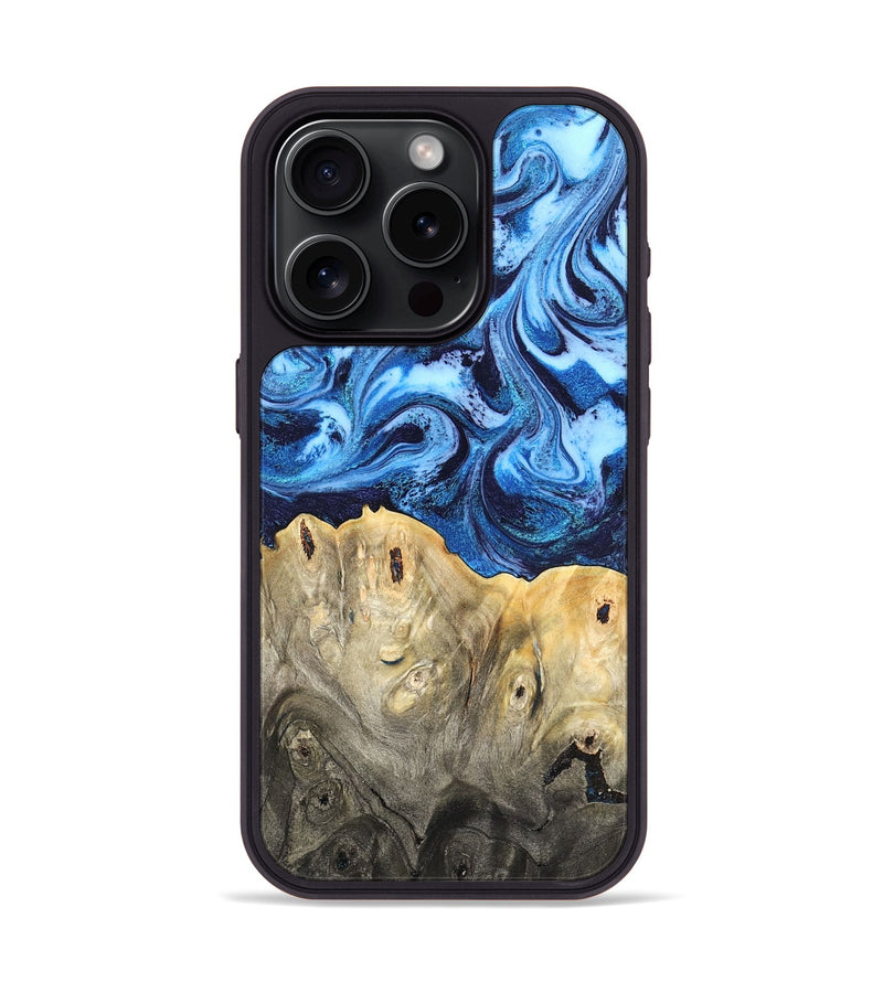 iPhone 15 Pro Wood Phone Case - Normand (Blue, 820668)