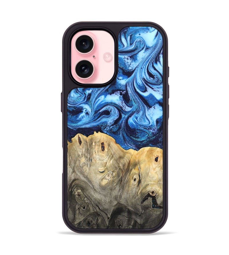 iPhone 16 Wood Phone Case - Normand (Blue, 820668)