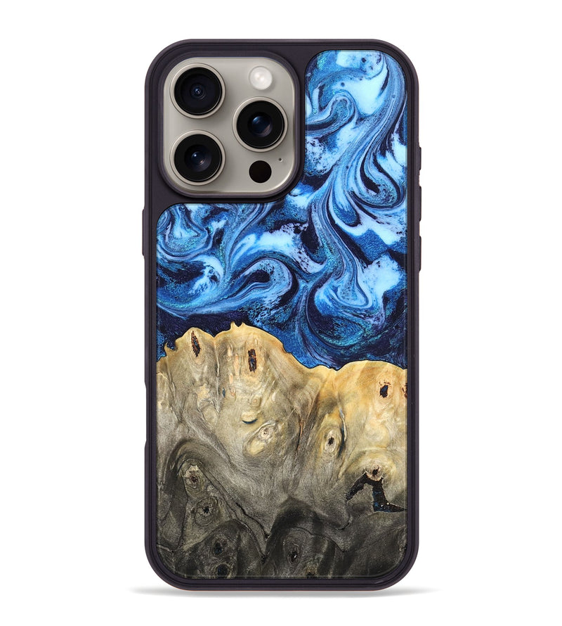 iPhone 16 Pro Max Wood Phone Case - Normand (Blue, 820668)