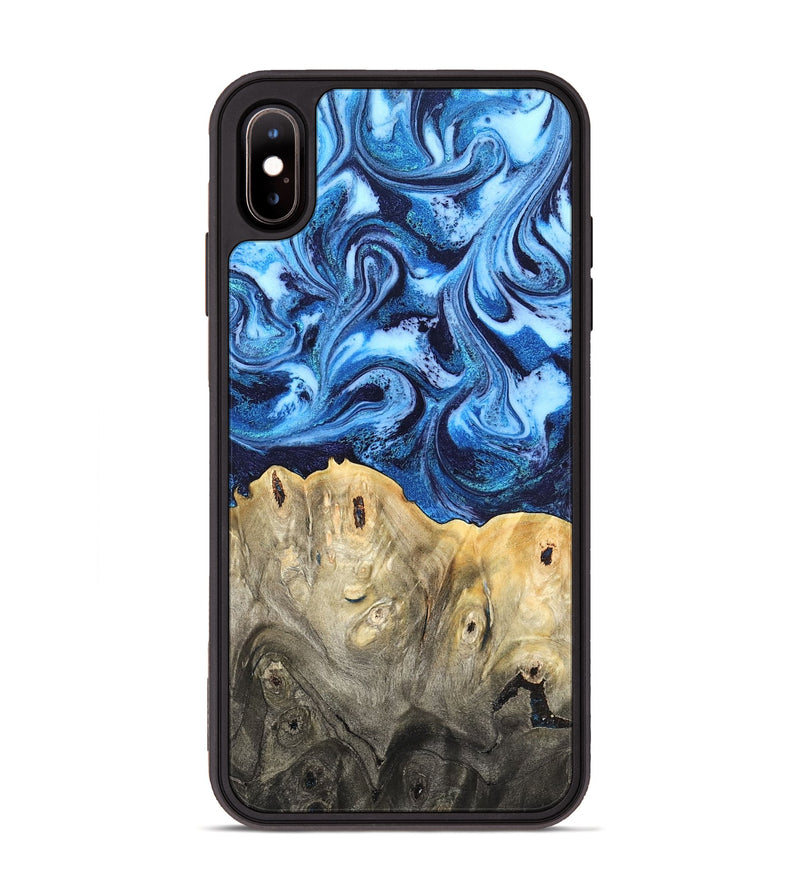 iPhone Xs Max Wood Phone Case - Normand (Blue, 820668)