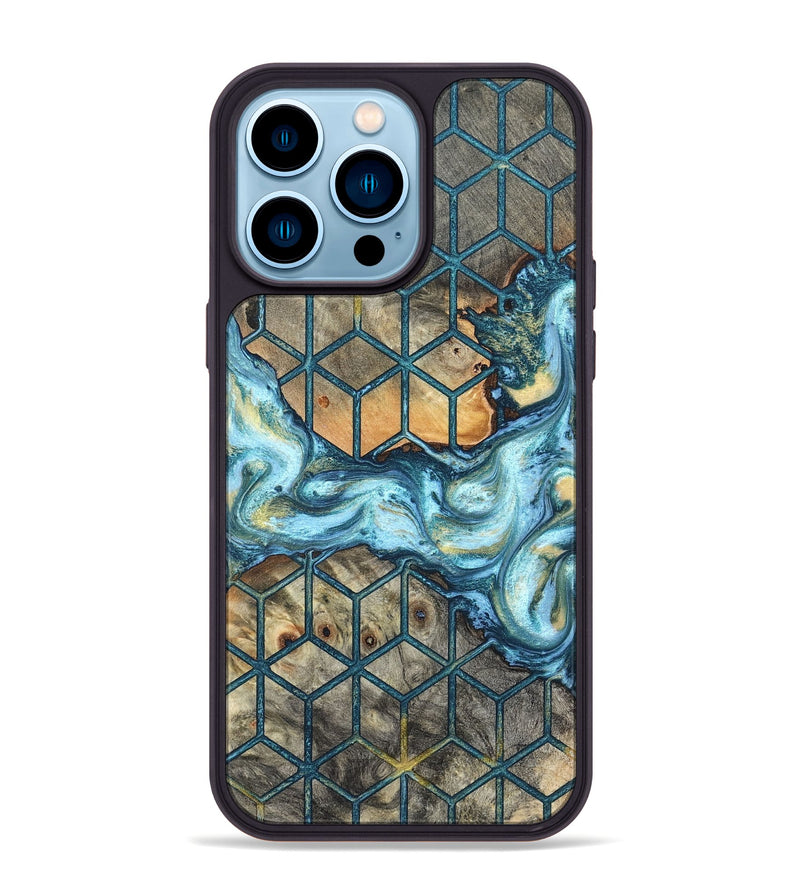 iPhone 14 Pro Max Wood Phone Case - Miley (Pattern, 820677)