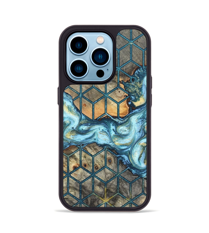 iPhone 14 Pro Wood Phone Case - Miley (Pattern, 820677)