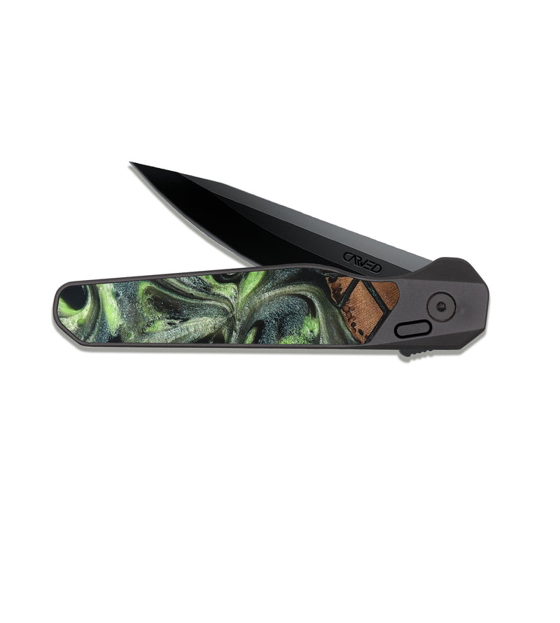 EDC Dark Slate Wood Pocket Knife - Gracie (Pattern, 820682)