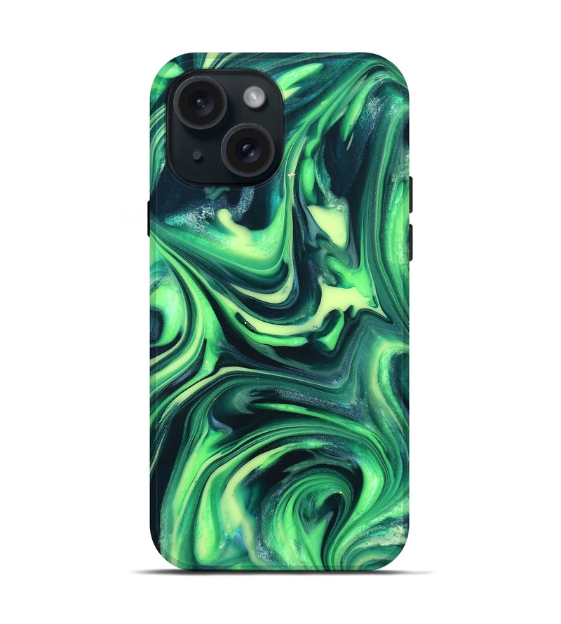 iPhone 15 ResinArt Live Edge Phone Case - Apollo (Neon, 820694)