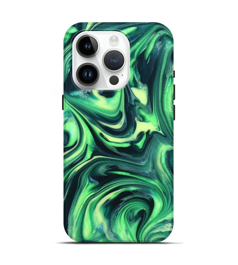 iPhone 15 Pro ResinArt Live Edge Phone Case - Apollo (Neon, 820694)