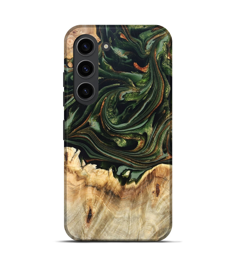 Galaxy S23 Wood Live Edge Phone Case - Zariah (Green, 820695)
