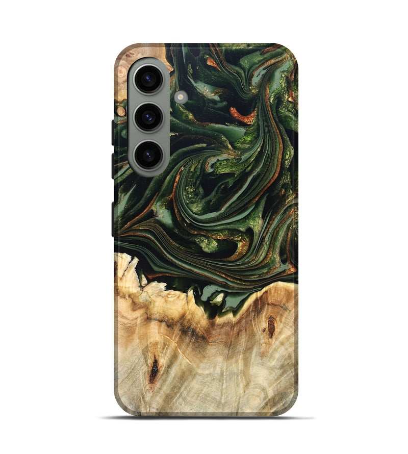 Galaxy S24 Wood Live Edge Phone Case - Zariah (Green, 820695)