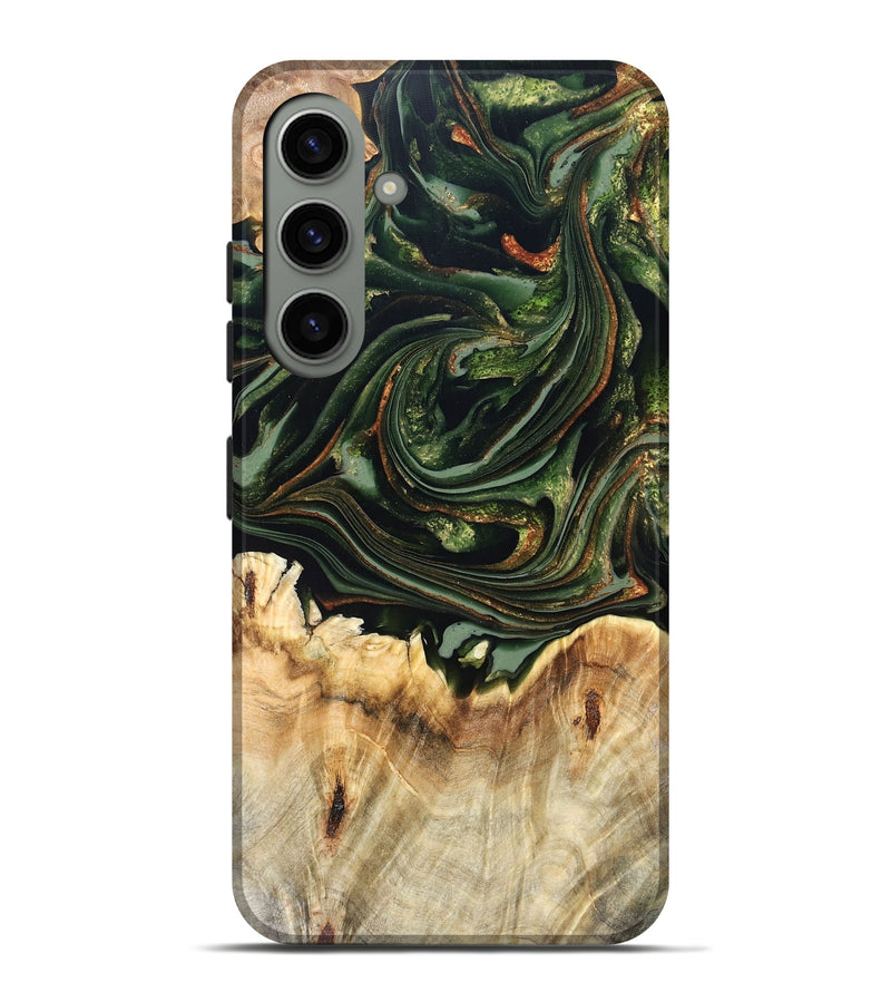 Galaxy S24 Plus Wood Live Edge Phone Case - Zariah (Green, 820695)