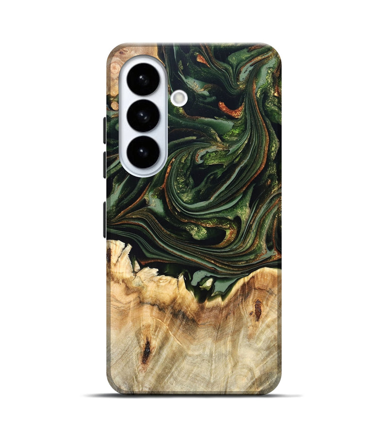 Galaxy S26 Wood Live Edge Phone Case - Zariah (Green, 820695)