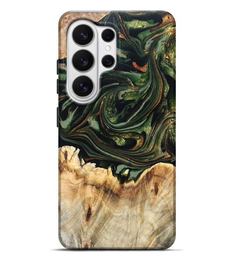 Galaxy S26 Ultra Wood Live Edge Phone Case - Zariah (Green, 820695)