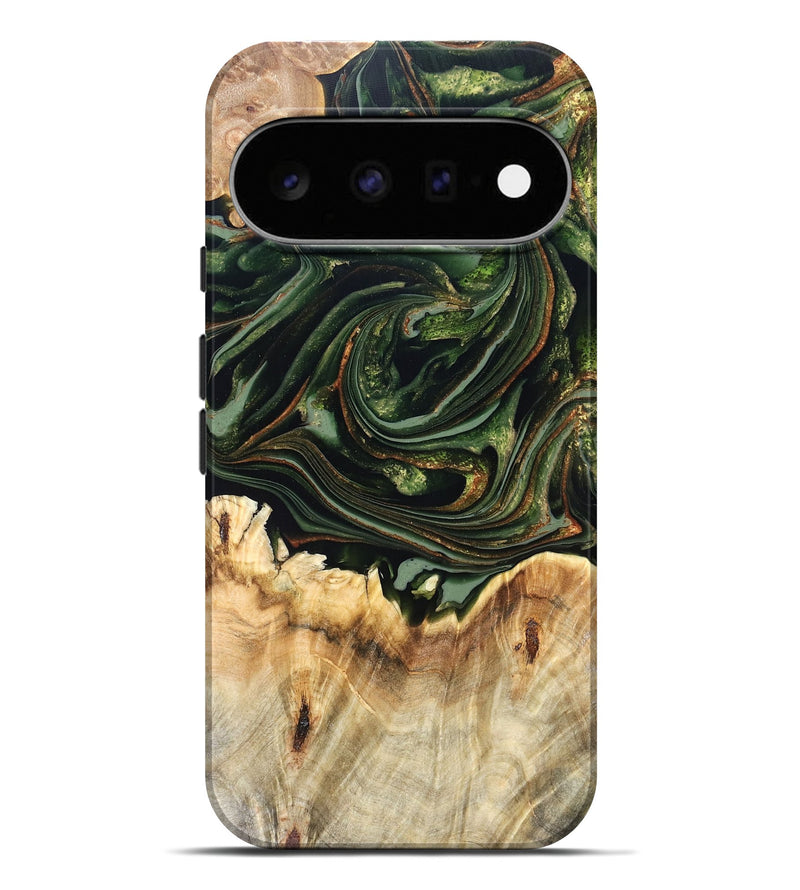 Pixel 11 Pro XL Wood Live Edge Phone Case - Zariah (Green, 820695)