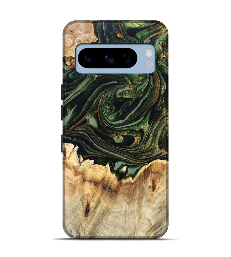 Pixel 8 Pro Wood Live Edge Phone Case - Zariah (Green, 820695)