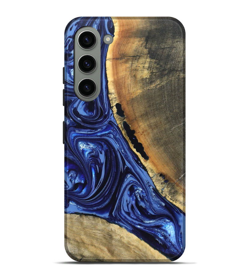 Galaxy S23 Plus Wood Live Edge Phone Case - Evelyn (Blue, 820697)