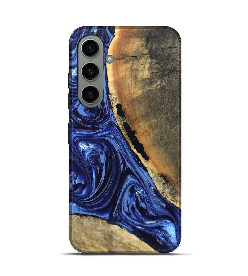 Galaxy S24 Wood Live Edge Phone Case - Evelyn (Blue, 820697)