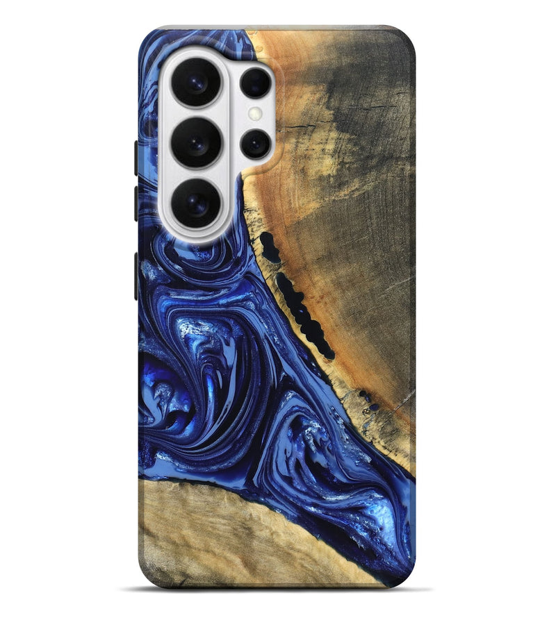 Galaxy S26 Ultra Wood Live Edge Phone Case - Evelyn (Blue, 820697)