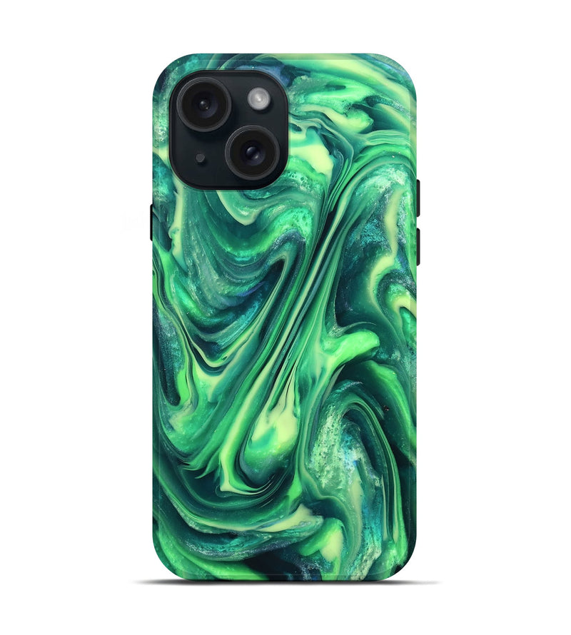 iPhone 15 ResinArt Live Edge Phone Case - Garret (Neon, 820698)