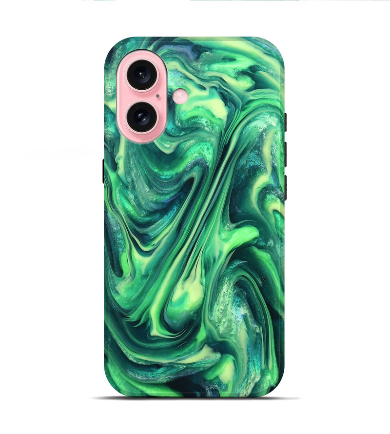 iPhone 16 ResinArt Live Edge Phone Case - Garret (Neon, 820698)