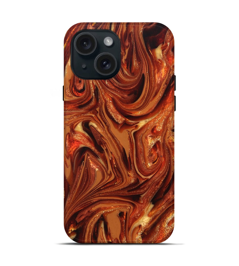 iPhone 15 ResinArt Live Edge Phone Case - Randall (Red, 820699)