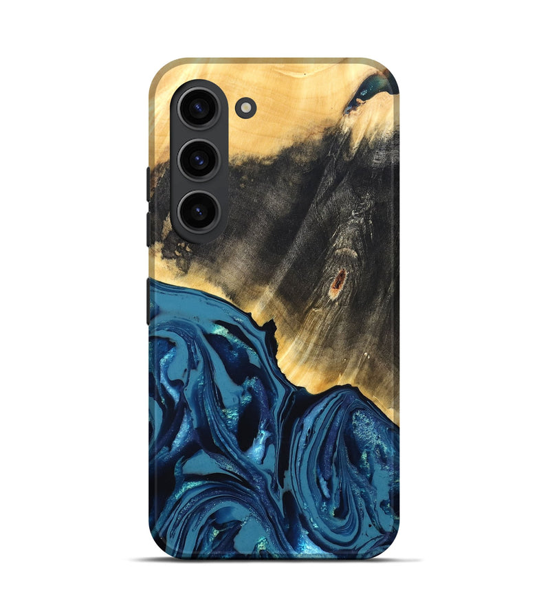Galaxy S23 Wood Live Edge Phone Case - Lettie (Blue, 820700)