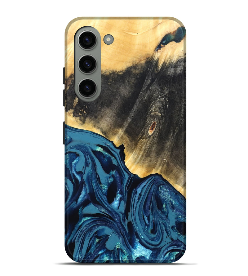 Galaxy S23 Plus Wood Live Edge Phone Case - Lettie (Blue, 820700)