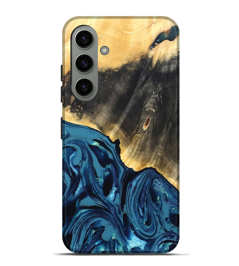 Galaxy S24 Plus Wood Live Edge Phone Case - Lettie (Blue, 820700)