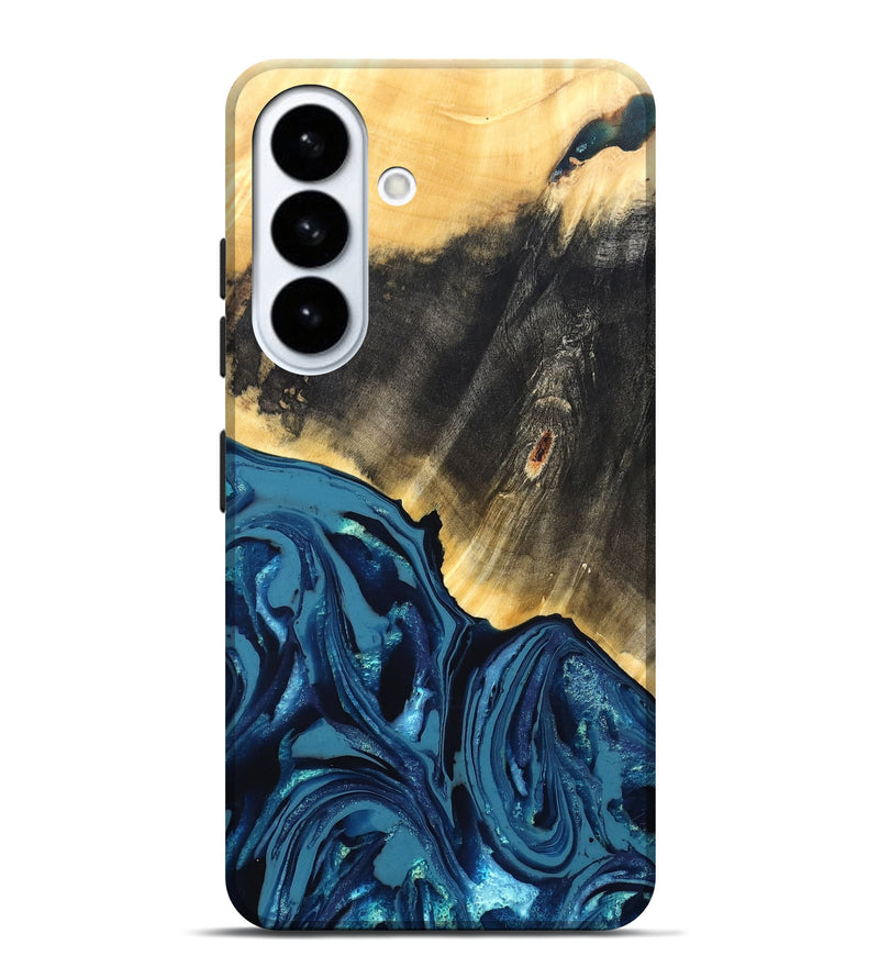 Galaxy S26 Plus Wood Live Edge Phone Case - Lettie (Blue, 820700)