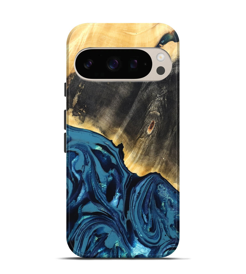 Pixel 10 Wood Live Edge Phone Case - Lettie (Blue, 820700)