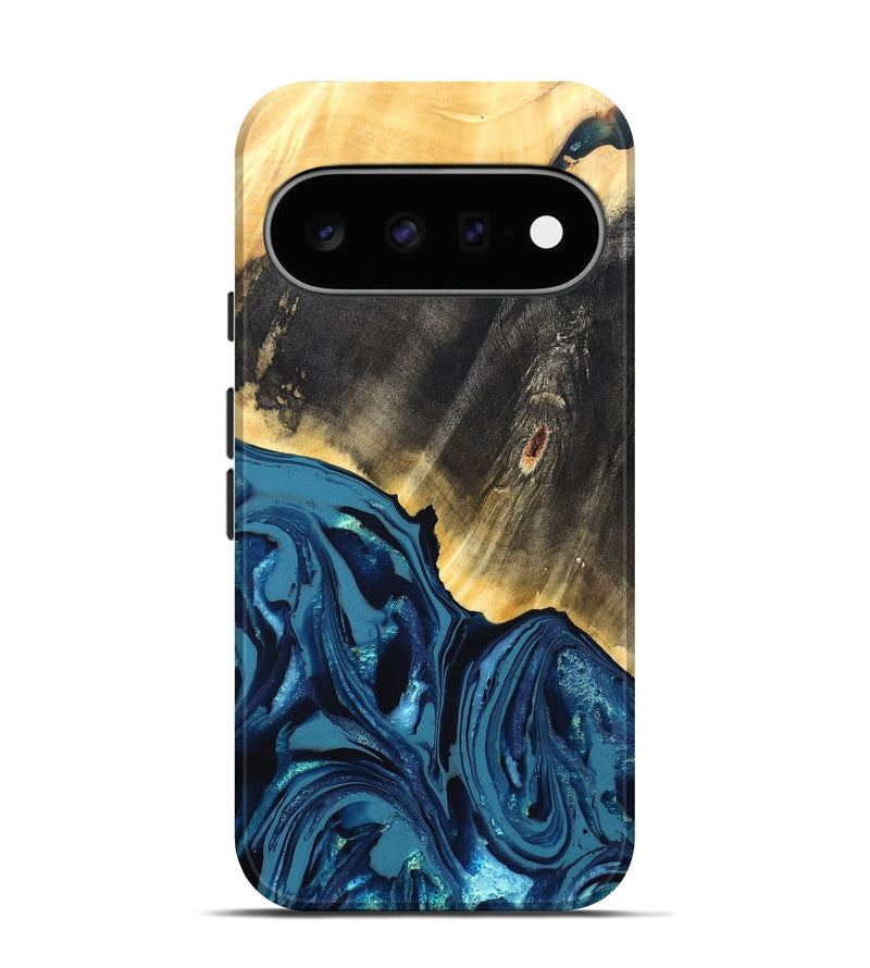 Pixel 11 Wood Live Edge Phone Case - Lettie (Blue, 820700)